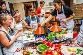 Traditional Moroccan cooking class experience